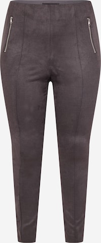 Coupe slim Leggings 'Donnadina' Vero Moda Curve en gris : devant