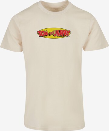 ABSOLUTE CULT T-Shirt 'Tom And Jerry' in Beige: predná strana