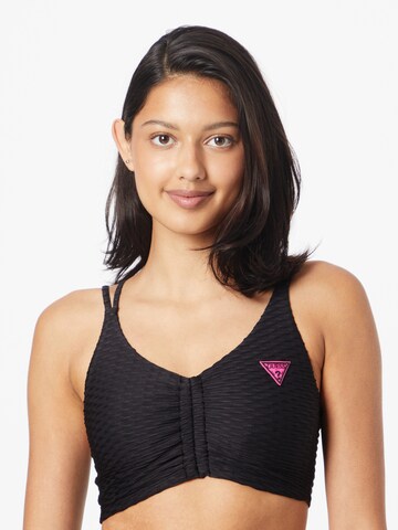 GUESS Bustier Sports-BH 'DELMA' i sort: forside