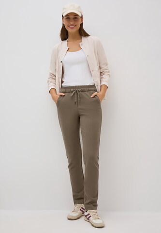 CECIL Slim fit Pants 'Tracey' in Brown