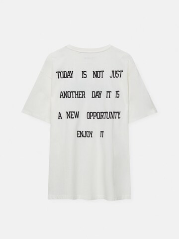 Pull&Bear T-Shirt in Weiß