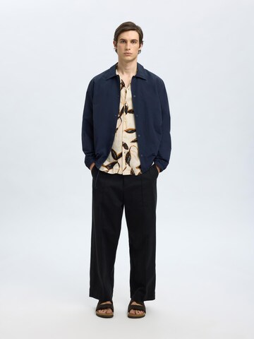 SELECTED HOMME Regular Fit Hemd 'SLHNoa' in Beige