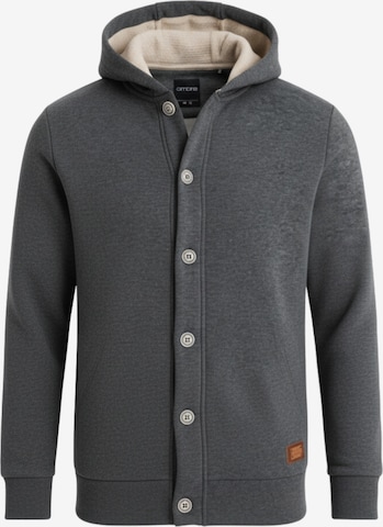 Ombre Sweatvest 'OM-SSZP-0186' in Grijs: voorkant