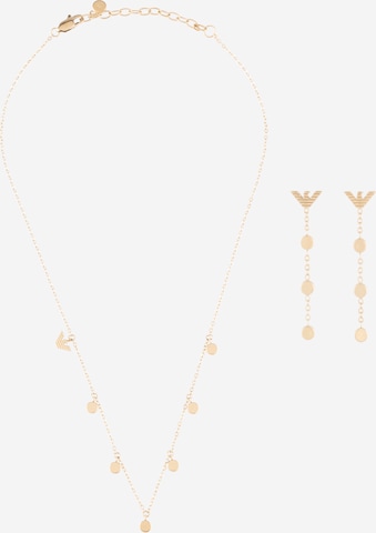 Emporio Armani - Conjunto de joyería en oro: frente
