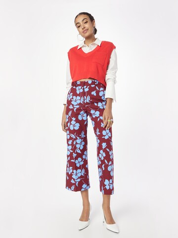 Weekend Max Mara Wide leg Pleated Pants 'STEGOLA' in Red