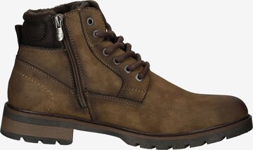 TOM TAILOR Lace-Up Boots in Brown