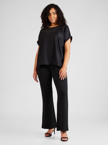 PIECES Curve Flared Pants 'JANNAH' in Black