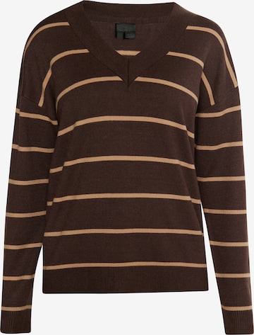 DreiMaster Klassik Sweater 'Baradello' in Brown: front