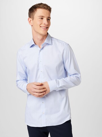 ETERNA - Ajuste estrecho Camisa de negocios en azul: frente
