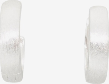 fejn Huggie Creolen in Silber: Vorderseite