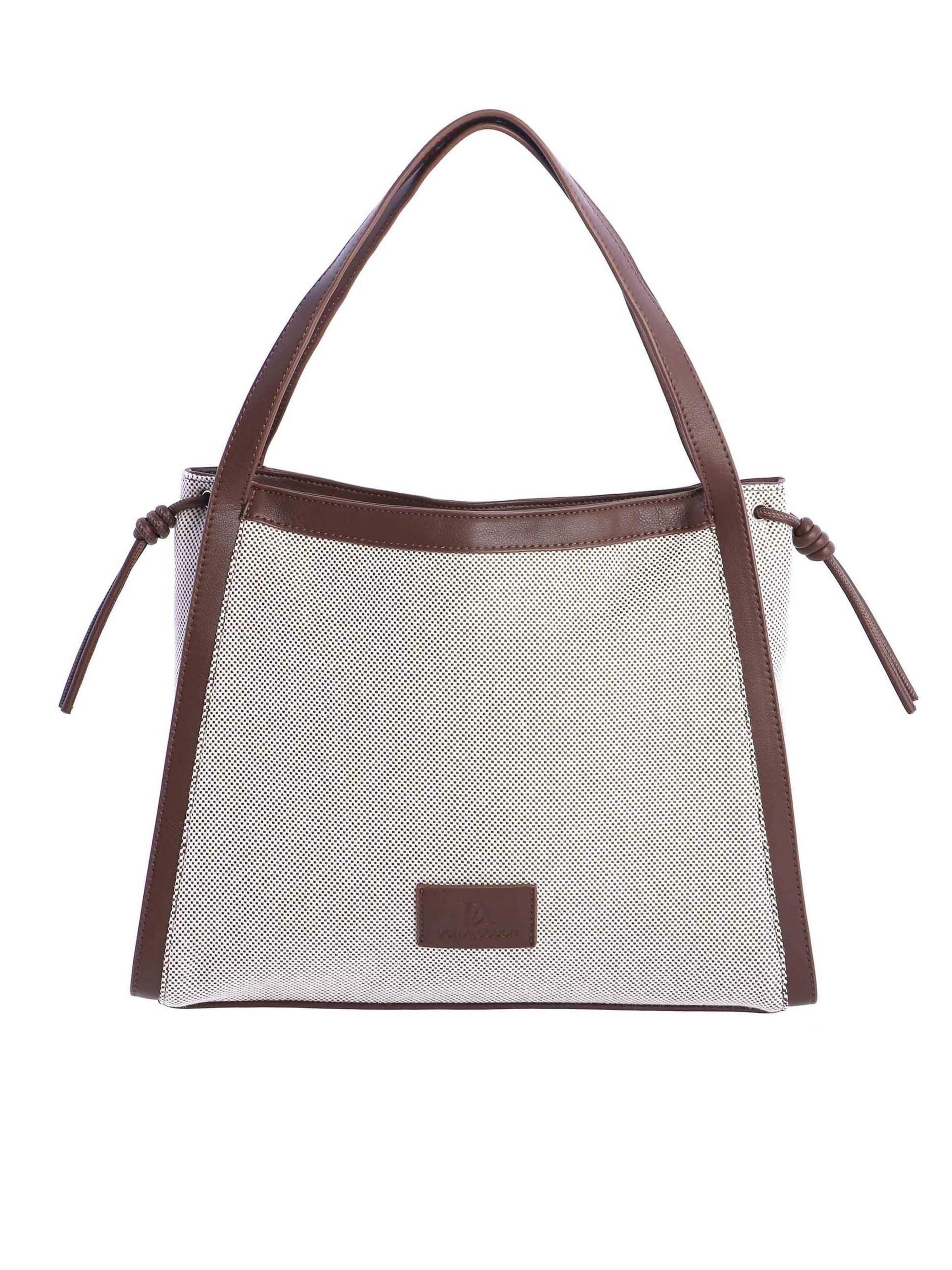 Don Algodon - Bolso de hombro 'Marina' en blanco: frente