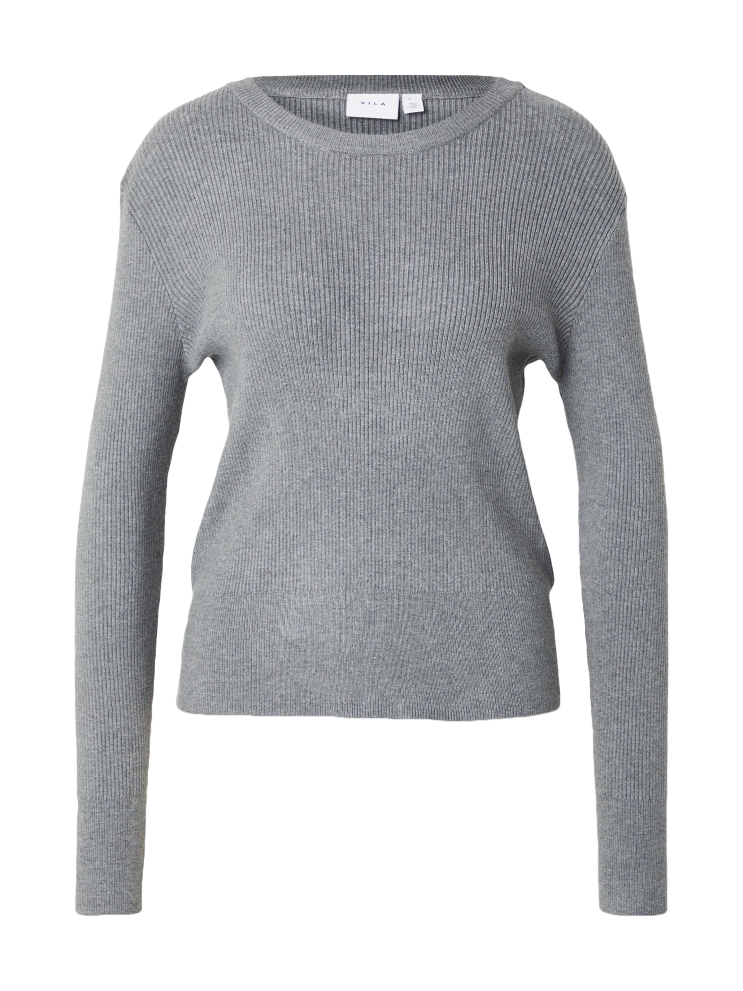 VILA Sweater 'VIComfy' in Grey: front