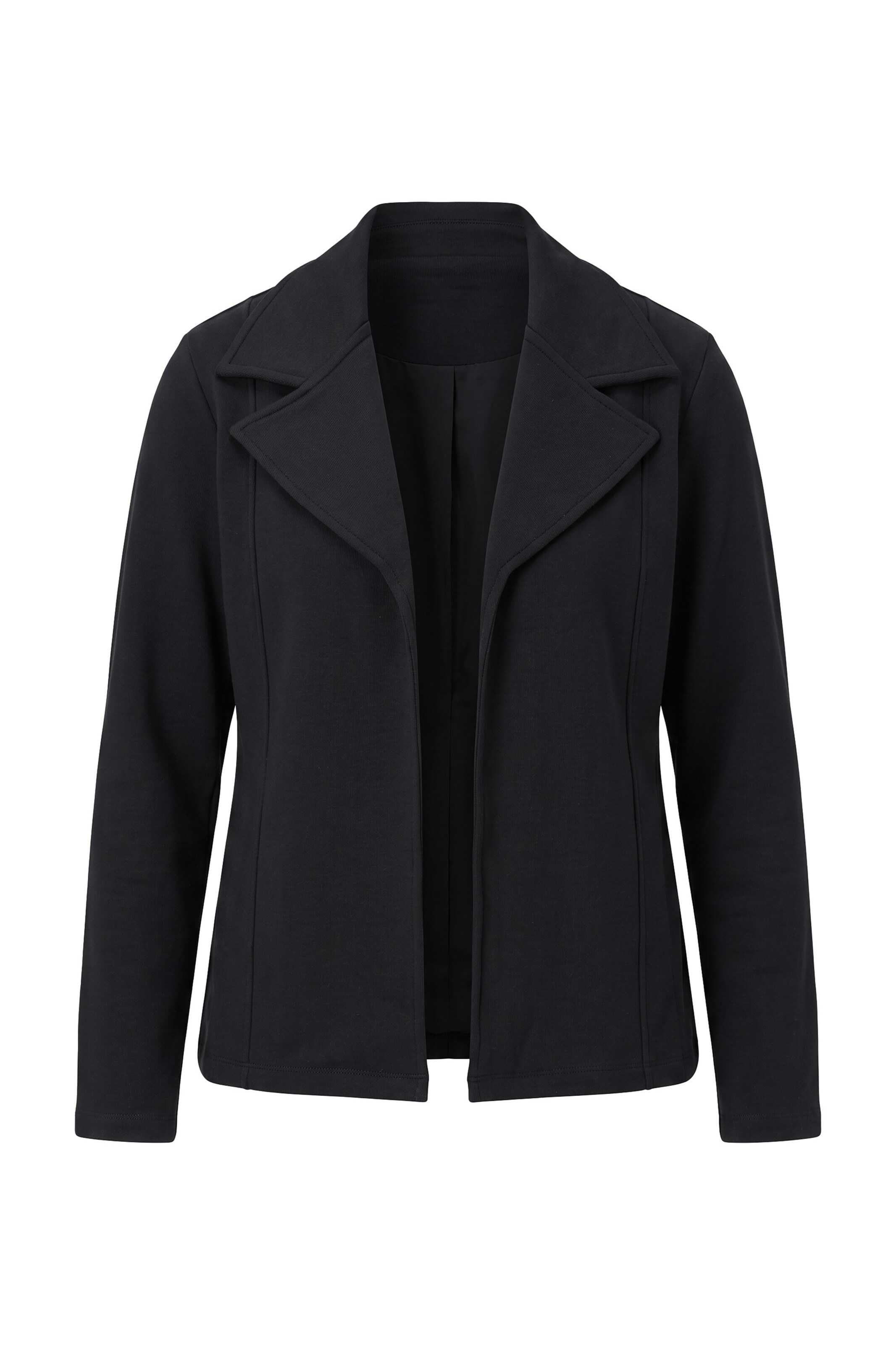 MIAMODA Sweatvest in Zwart: voorkant