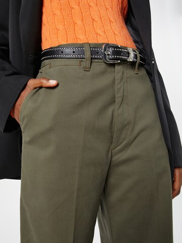 Wide leg Pantaloni con piega frontale di Polo Ralph Lauren in verde