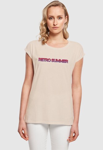 Merchcode Shirt 'Summer - Retro' in Beige: voorkant