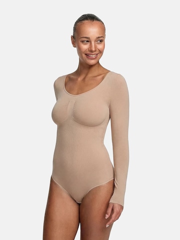 cfab Shapingbody 'Bodysuit Sculpting Shapewear Longsleeve mit Slip' i beige