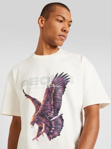 Pequs T-Shirt 'Eagle' in Beige