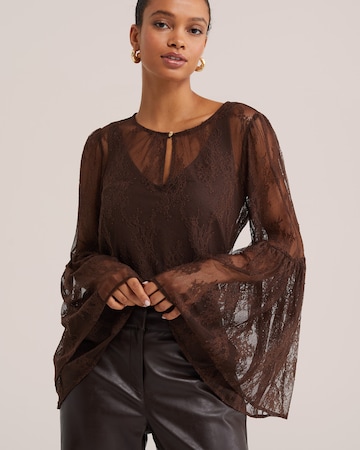WE Fashion Блузка в Коричневый: спереди