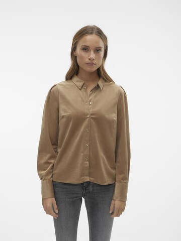 VERO MODA Blouse 'CIANA' in Bruin: voorkant