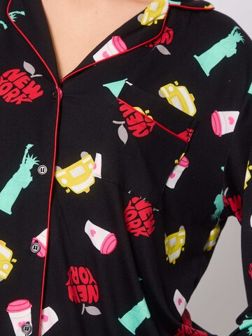 Loungeable Pajama 'New York' in Black