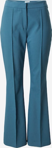 s.Oliver BLACK LABEL Flared Παντελόνι με τσάκιση σε μπλε: μπροστά