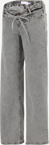 Wide leg Jeans 'MLFula' di MAMALICIOUS in grigio: frontale