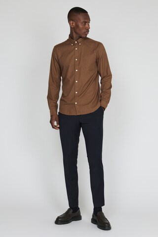 Matinique Regular fit Button Up Shirt 'Trostol ' in Brown