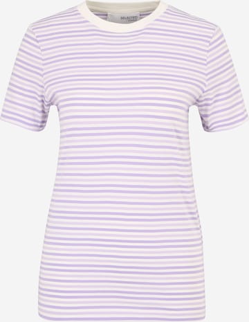 Selected Femme Petite Koszulka w kolorze fioletowy: przód