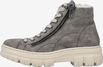 Rieker Lace-Up Ankle Boots in Grey