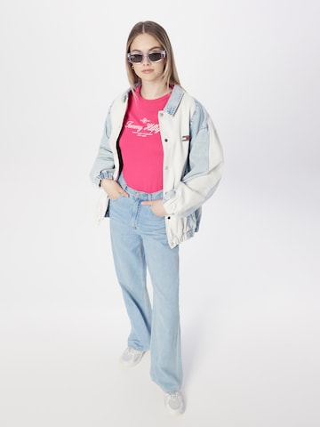 TOMMY HILFIGER T-Shirt 'SIGNATURE' in Pink