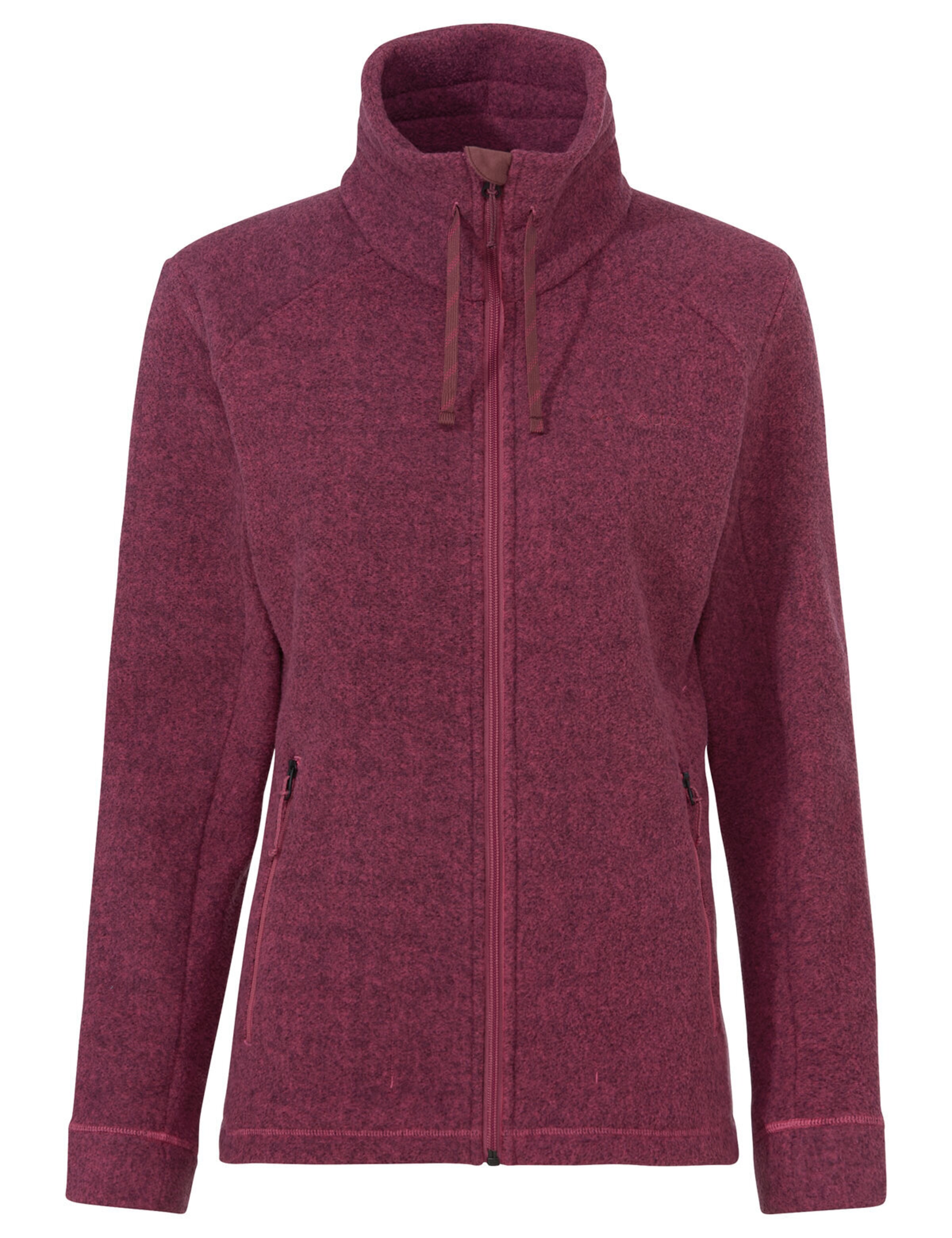 VAUDE Athletic fleece jacket 'Skomer' in Pink: front