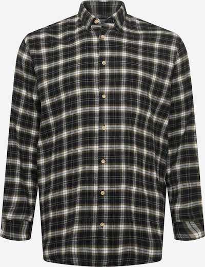 Jack & Jones Plus Hemd 'LAIN' in khaki / dunkelgrün / weiß, Produktansicht