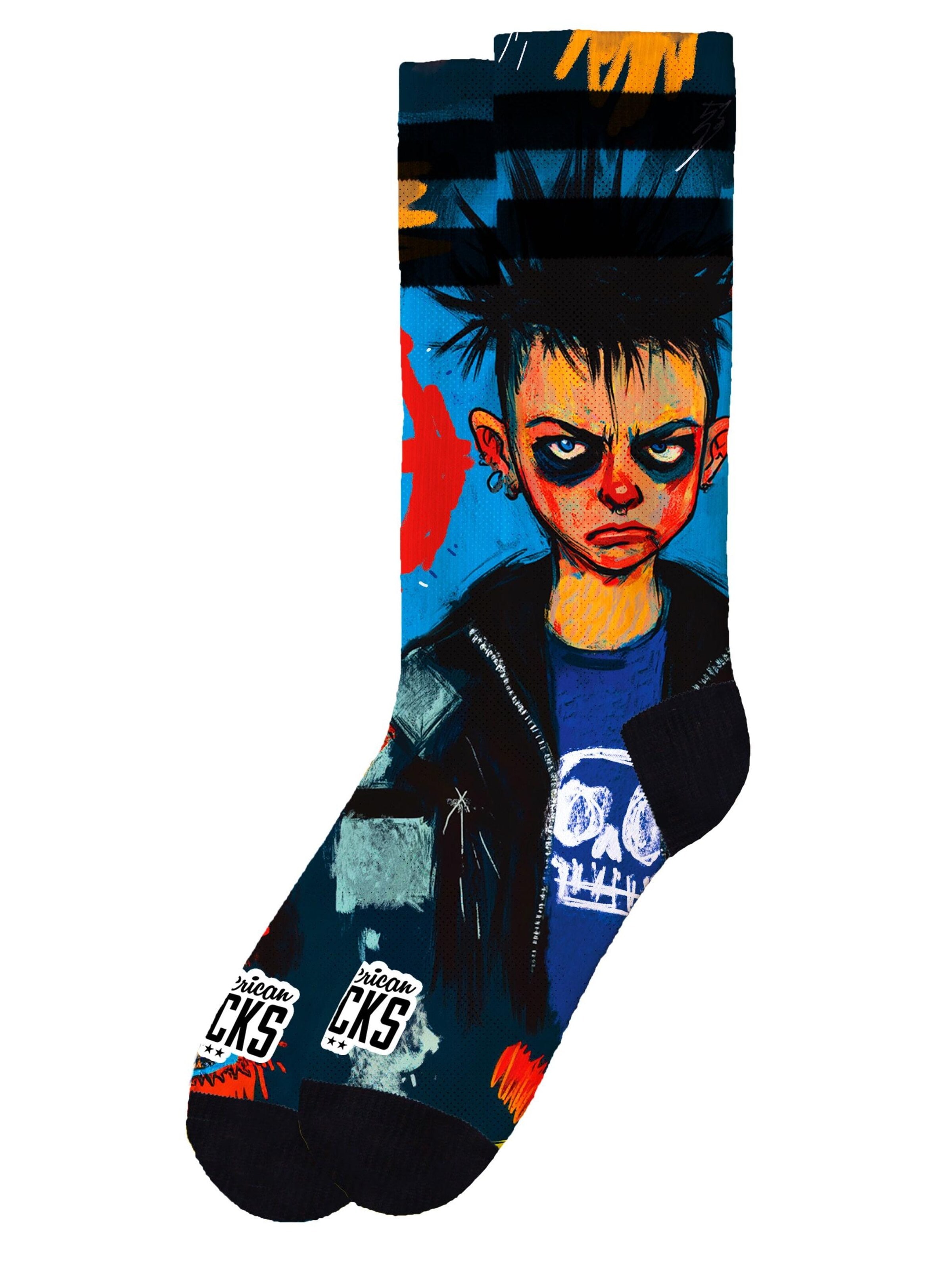 Calzino 'Youth Renegade' di American Socks in blu: frontale