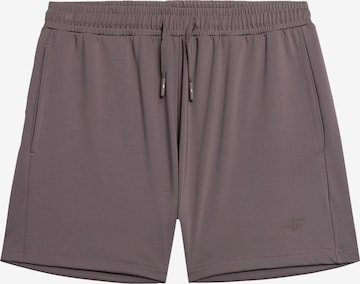 Regular Pantalon de sport 4F en marron : devant