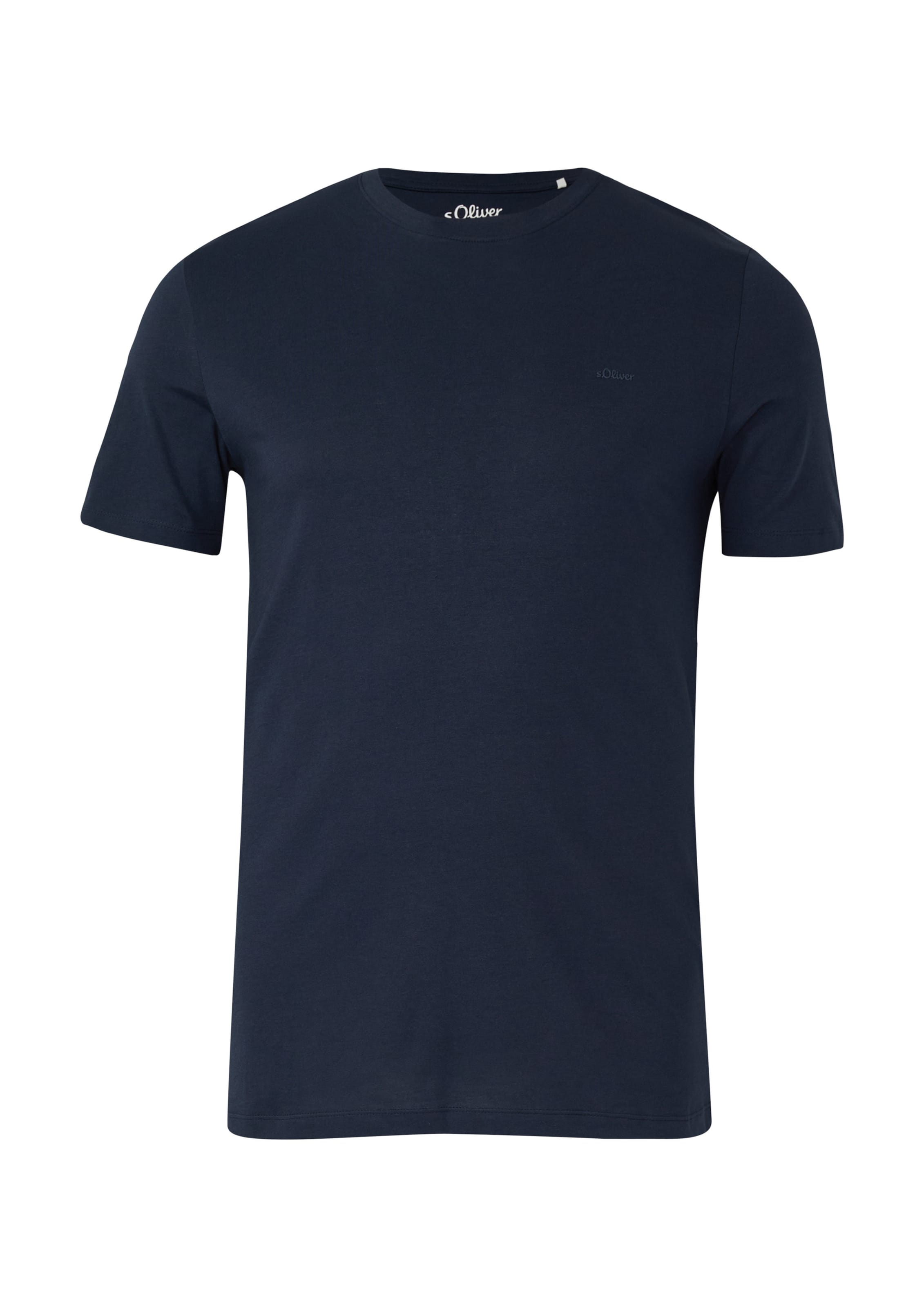 s.Oliver Men Tall Sizes Shirt in Blue: front
