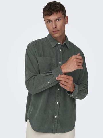 Only & Sons Comfort fit Overhemd 'ONSAlp' in Grijs