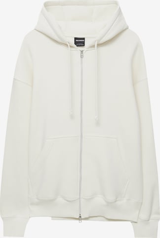 Veste de survêtement Pull&Bear en blanc : devant