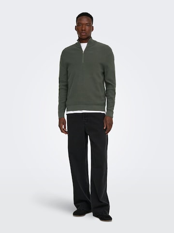 Pull-over Only & Sons en vert