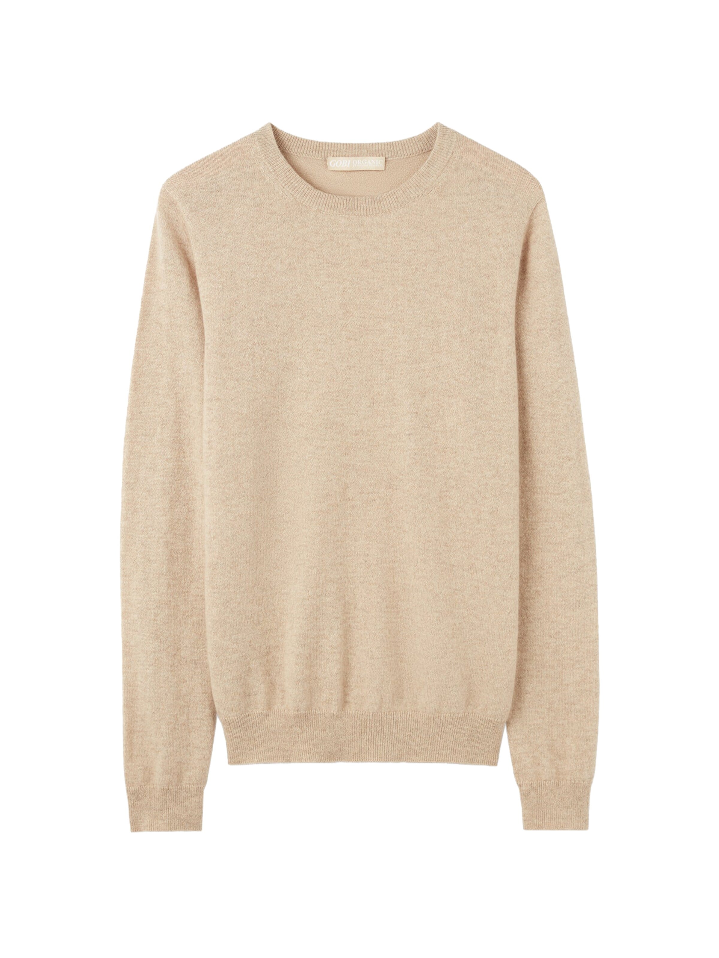 GOBI Cashmere - Jersey 'Women's Essential Cashmere Crewneck Sweater' en beige: frente