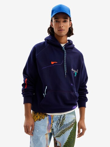 Desigual Sweatshirt in Blauw: voorkant