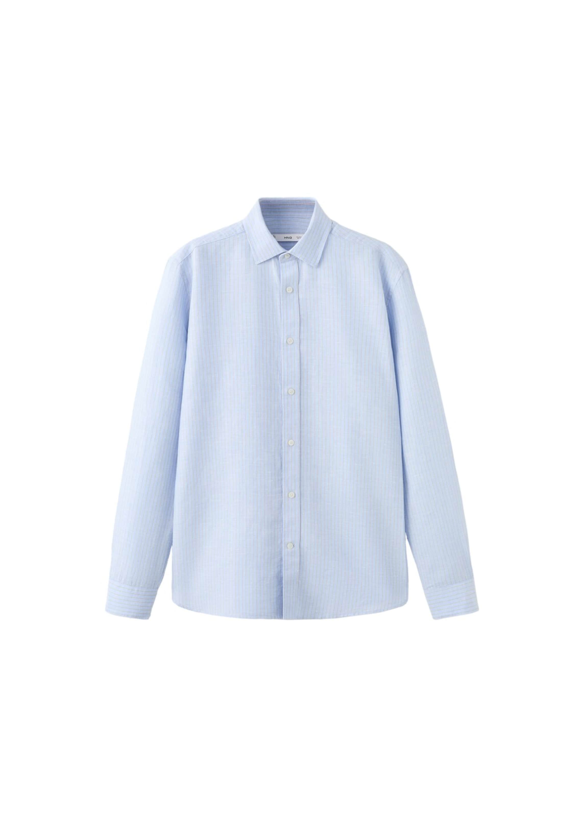 MANGO MAN Regular fit Button Up Shirt 'Rug ' in Blue: front