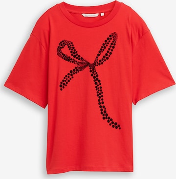 T-shirt TOM TAILOR DENIM en rouge : devant