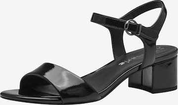 Tamaris Strap sandal in Black: front