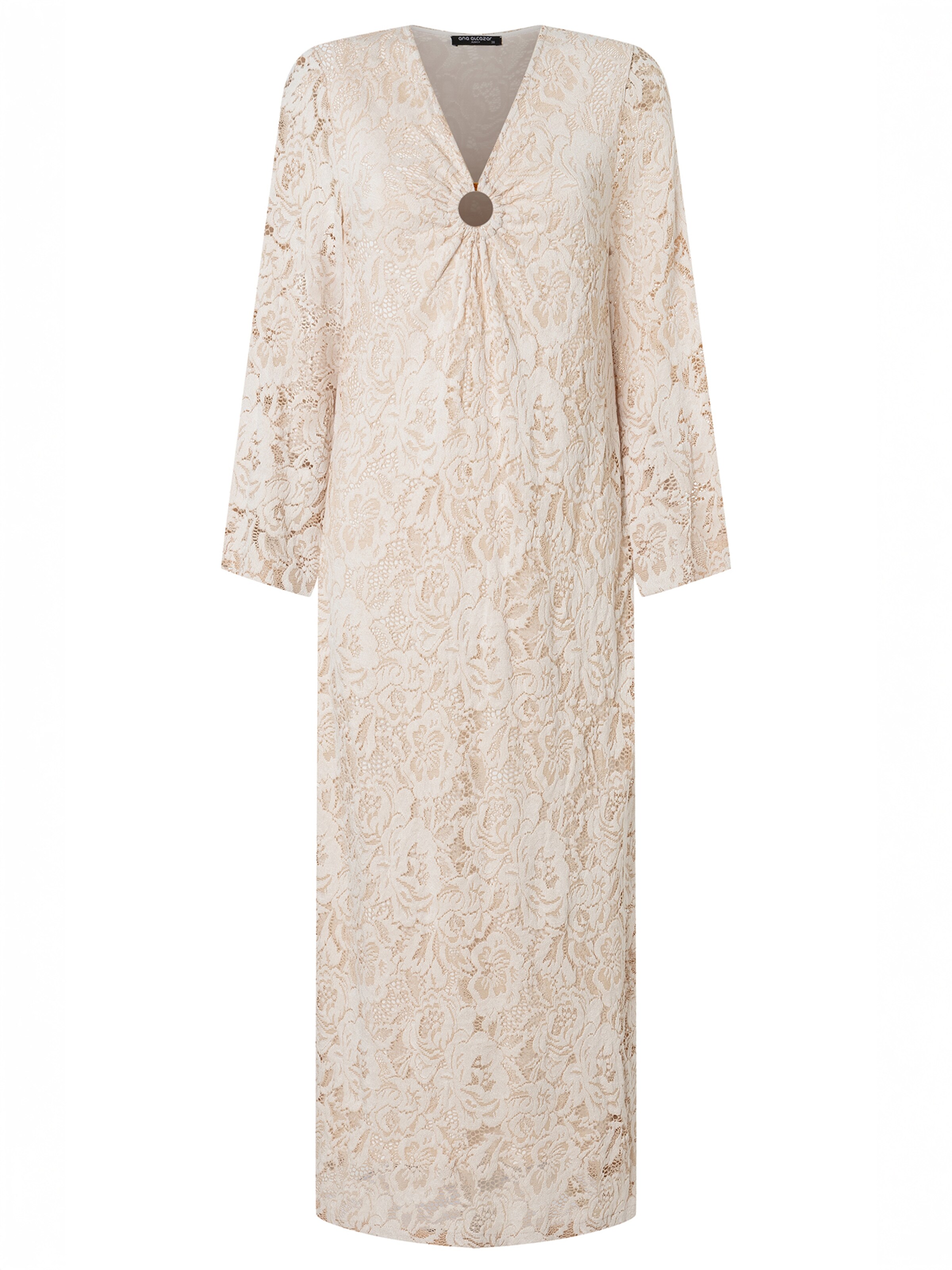 Ana Alcazar Avondjurk 'Zakena' in Beige: voorkant