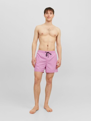 JACK & JONES Board Shorts 'JPSTFiji' in Pink