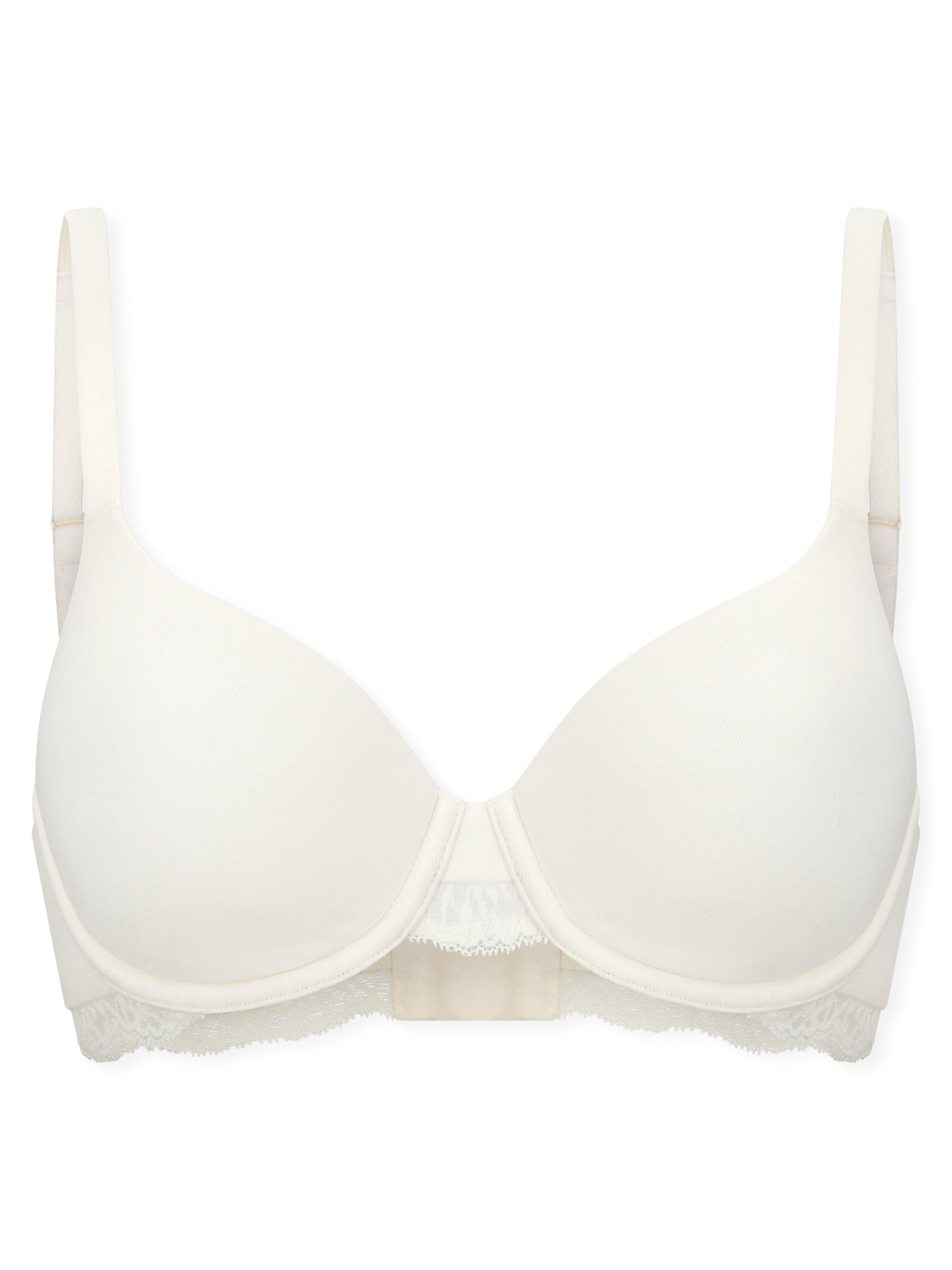 SCHIESSER T-shirt BH 'Unique Cotton' in Wit: voorkant