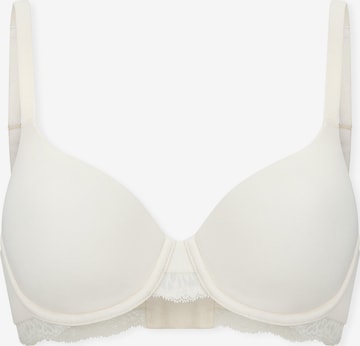 SCHIESSER T-shirt BH 'Unique Cotton' in Wit: voorkant