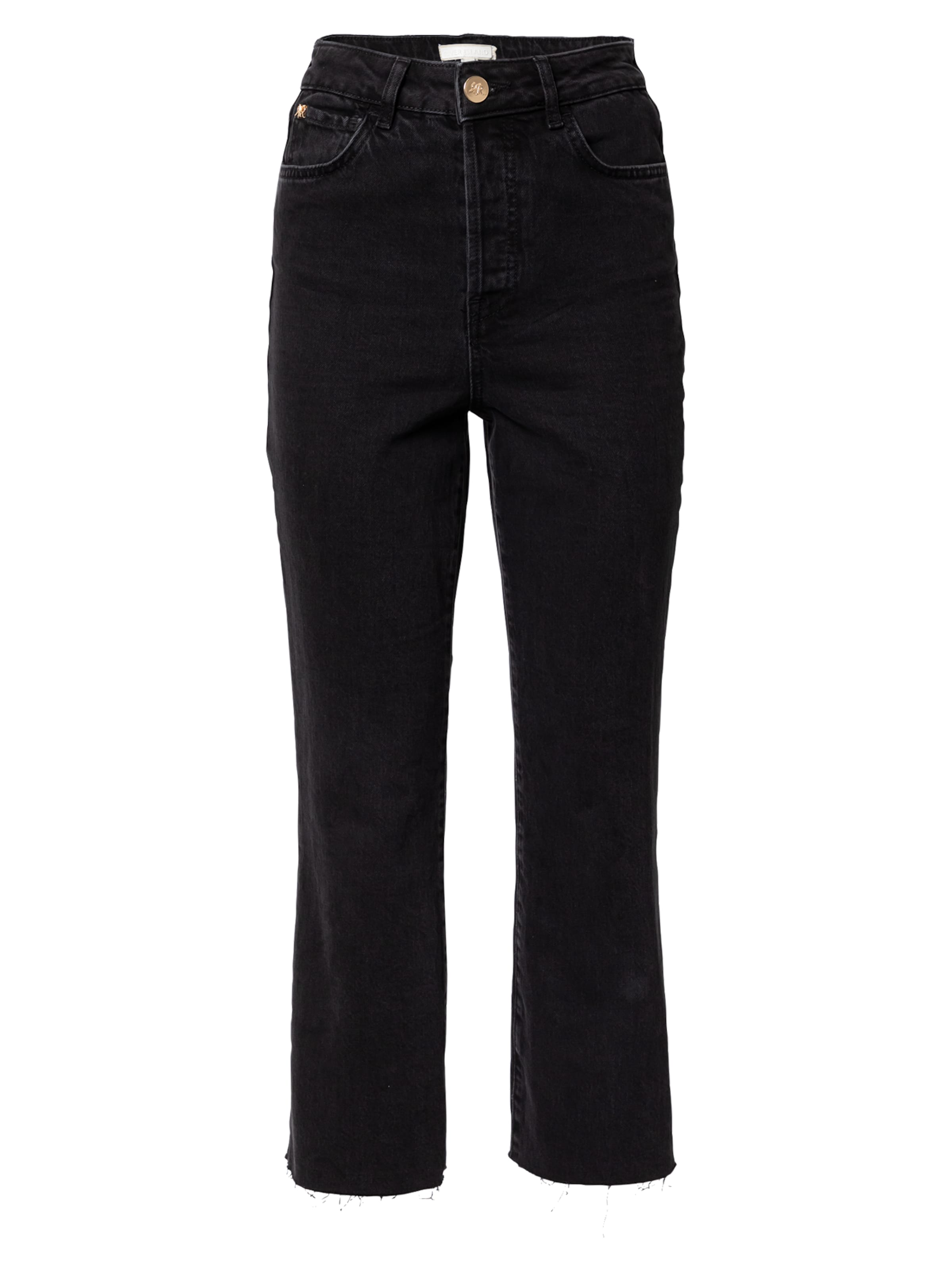 River Island Bootcut Kavbojke | črna barva: sprednja stran