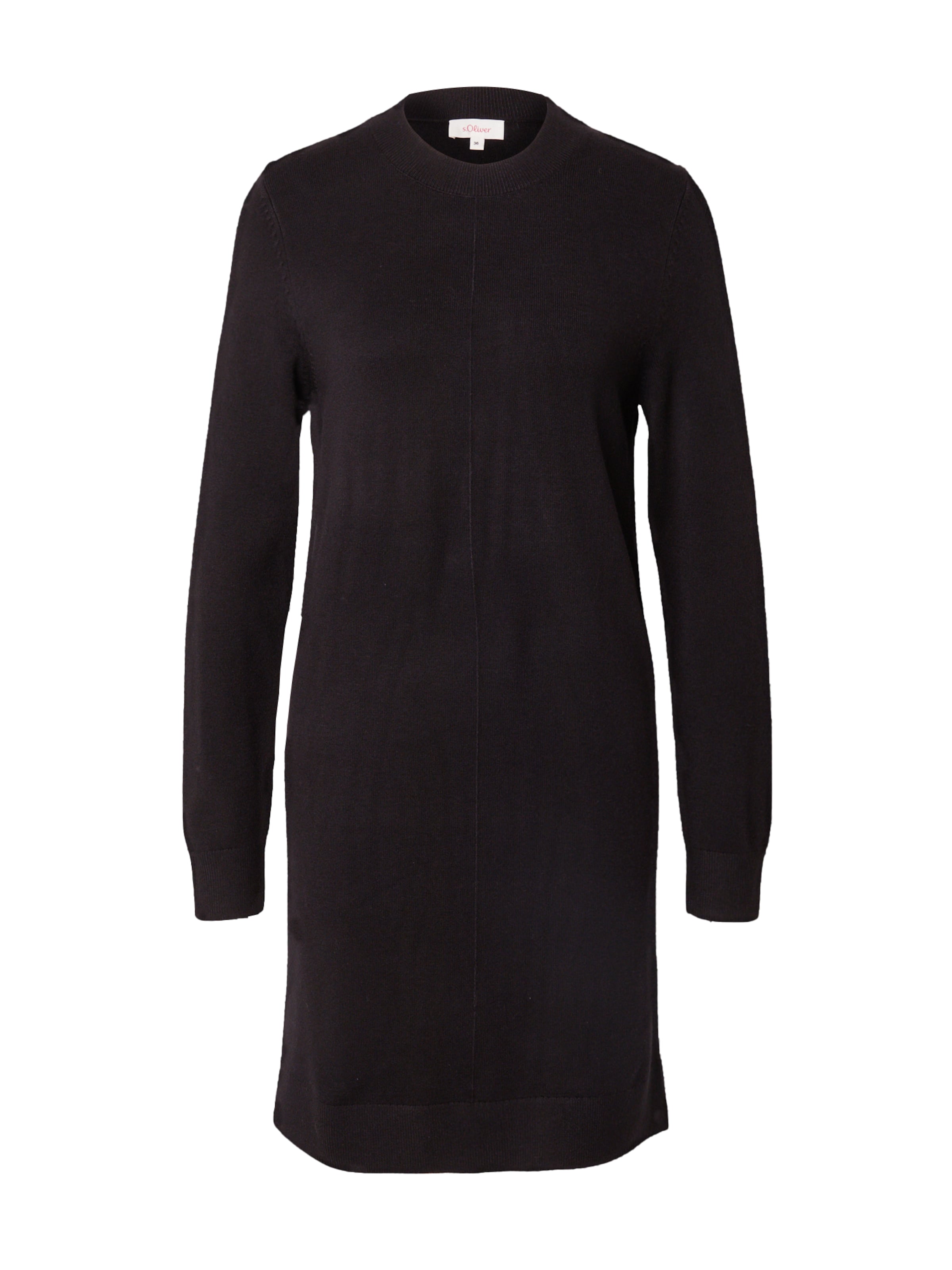 s.Oliver Pletené šaty - Čierna: predná strana