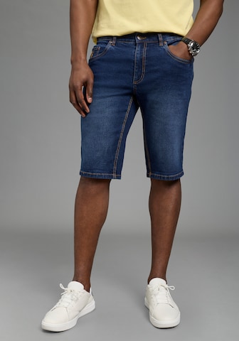 DELMAO Regular Jeans in Blue: front